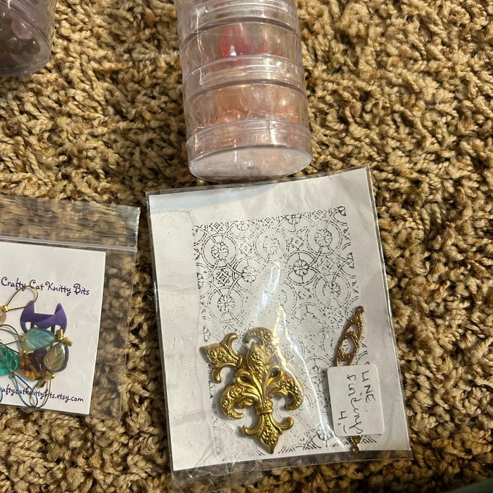 HUGE LOT Crystal and Glass Beads Charms Spacers for crafts and Jewelry Making